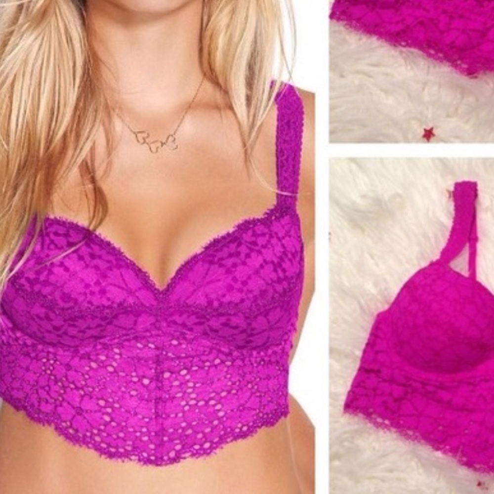 push up lace bralette